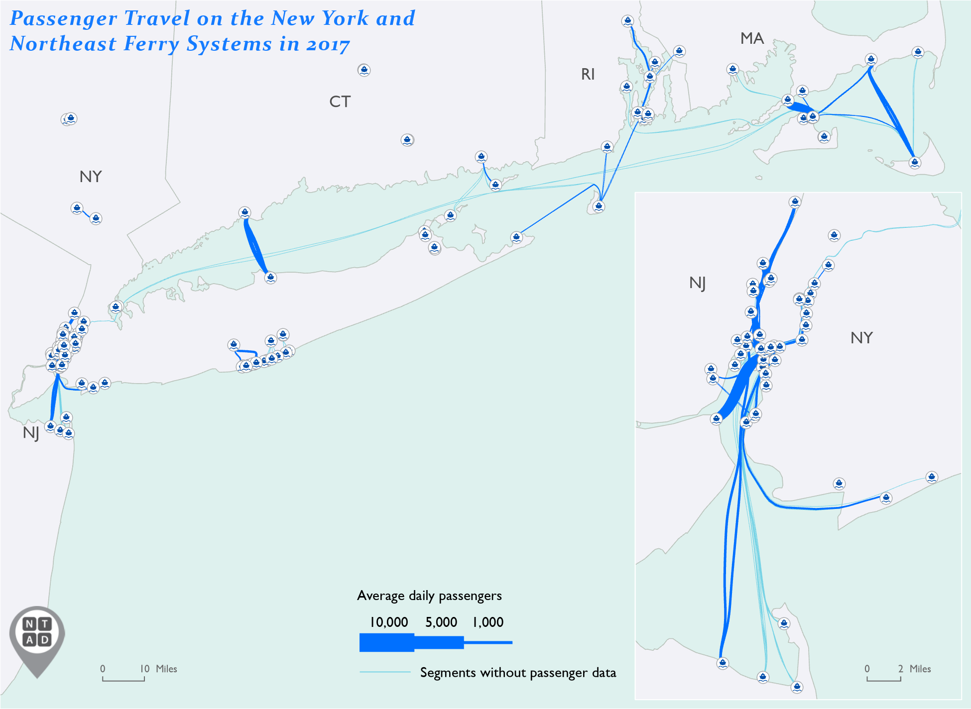 Passenger Travel on the New York and Northeast Ferry Systems in 2017