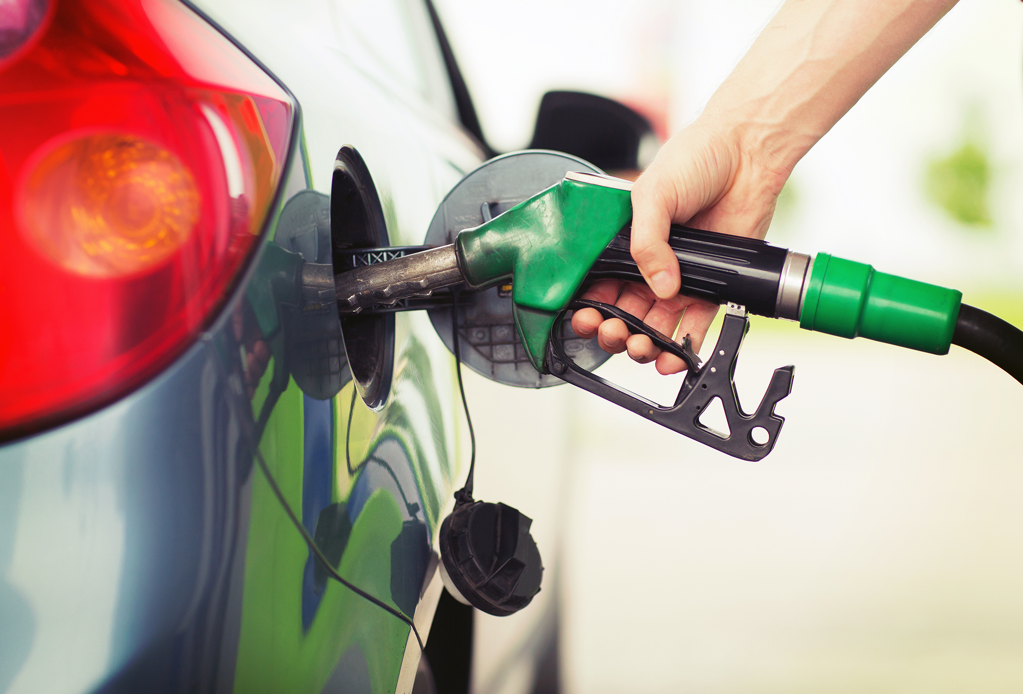 filling gas in car