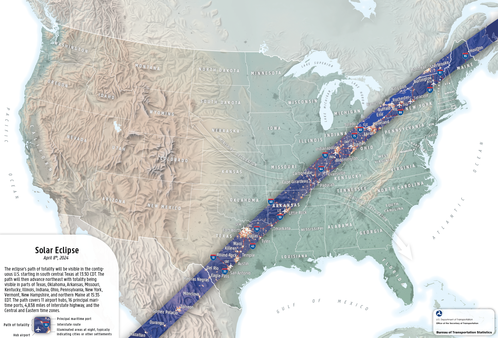 Solar Eclipse Map A Rare Total Solar Eclipse Will Occur In Western New