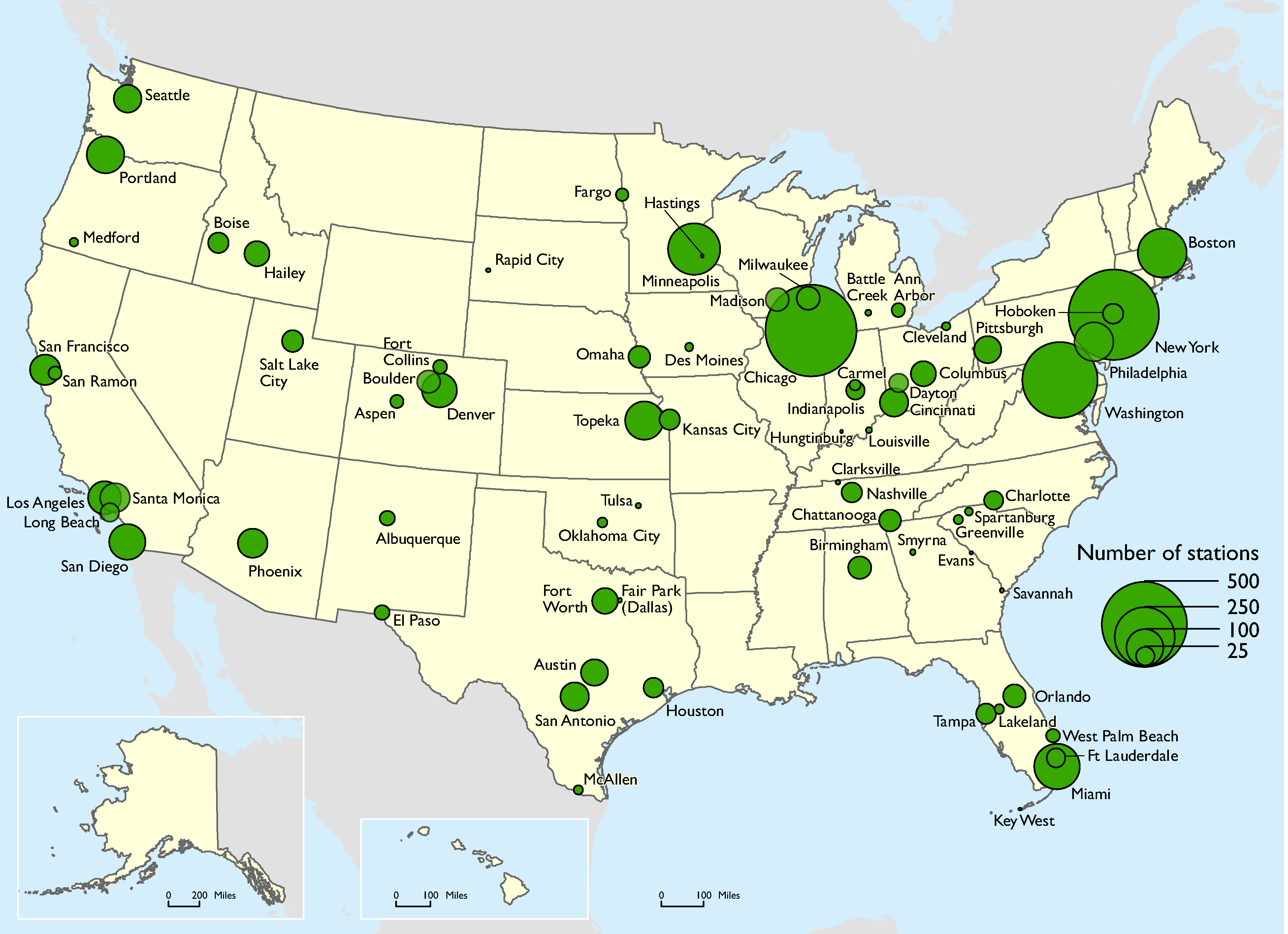U.S. Cities with Bike-Share Systems