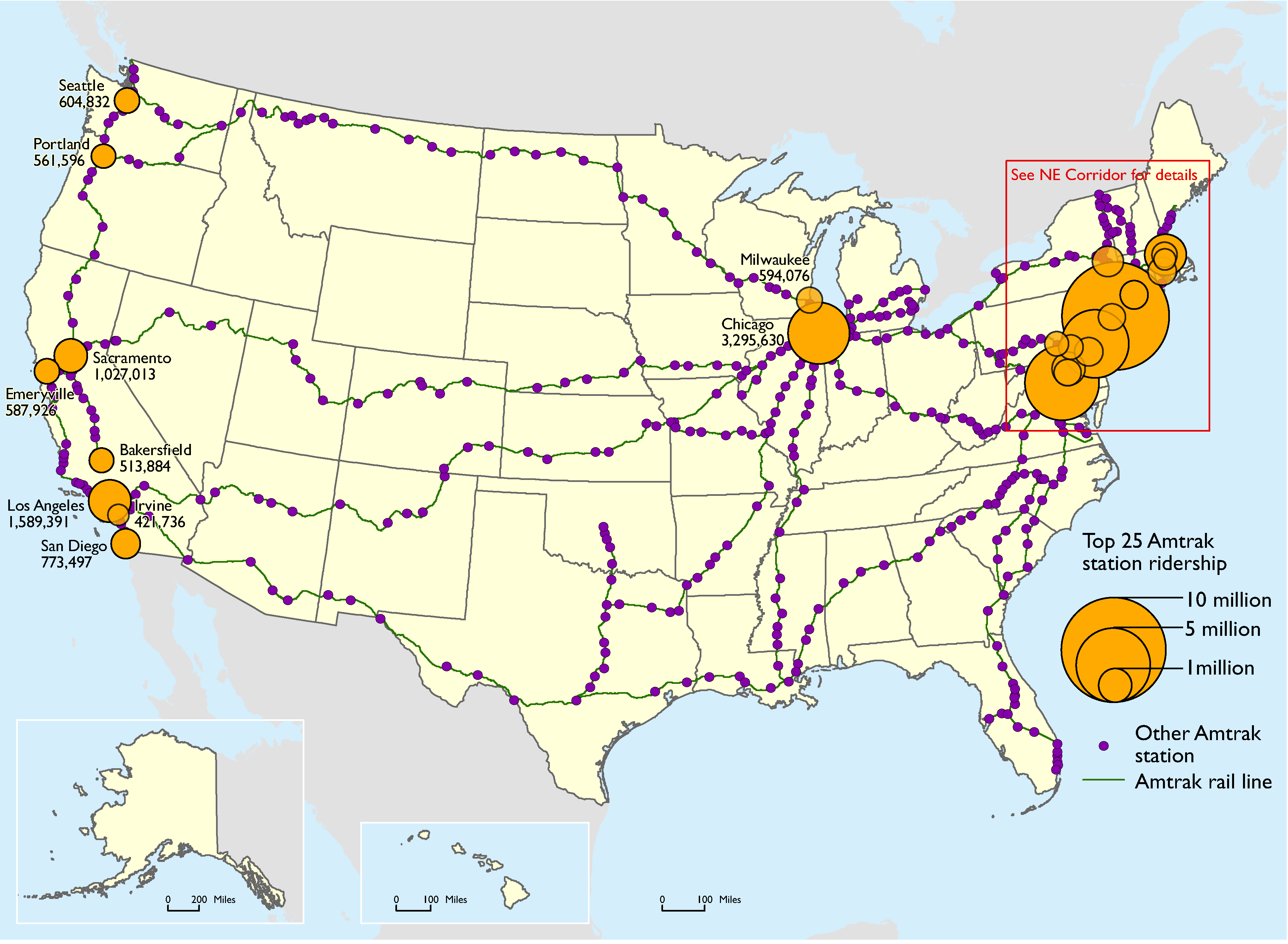 Top 25 Busiest Amtrak Stations FY2015