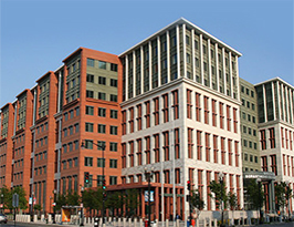 An external photo of DOT HQ.