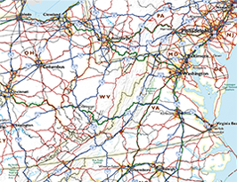 A graphic of a map.