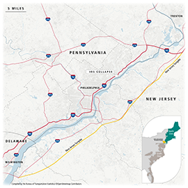 Map of I95 corridor 
