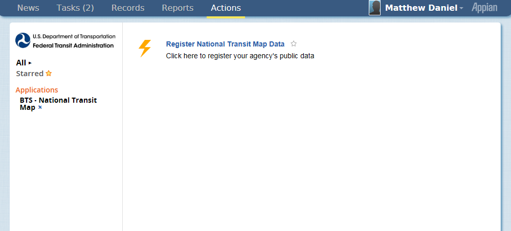 Actions Tab