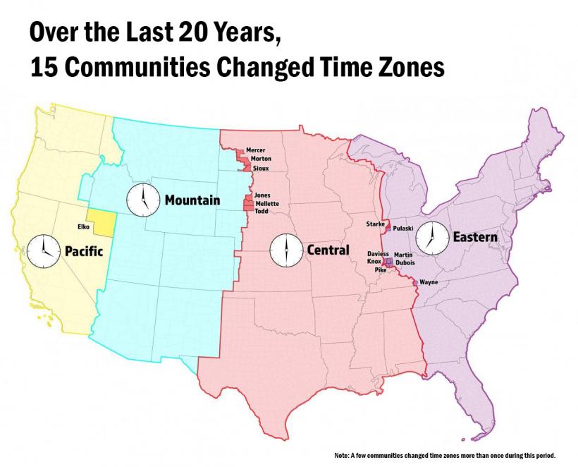 As Daylight Saving Time Approaches, a Good Opportunity to Look at U.S. Time Zones Bureau Transportation Statistics