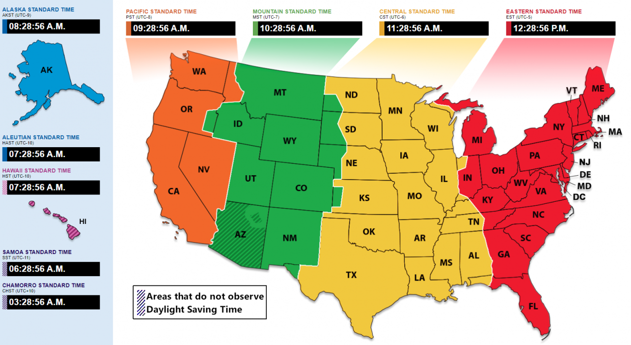 As Daylight Saving Time Ends, Track US Time Zones in BTS National  Transportation Atlas Database